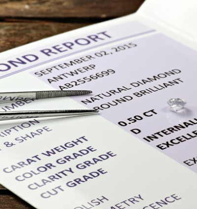 Online verification / diamond report